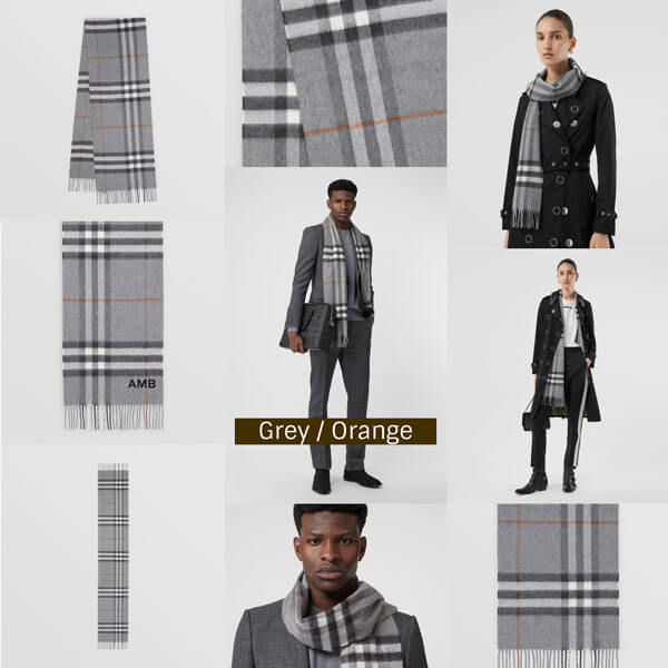 【Burberry】マフラー チェック 16色展開 カシミヤ フリンジ