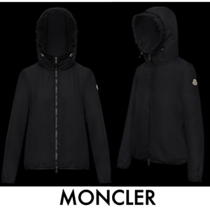 完売人気【MONCLER】"LAIT" ギャザーフード ナイロンジャケット☆黒