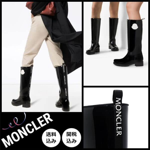 モンクレール 偽物 レインブーツ Moncler 4G701.00 04747 GINGER Boots - Black