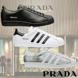 即日発送　アディダス×PRADA 偽物コラボ SUPERSTAR 限定レザースニーカー 全3色