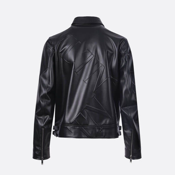 VALENTINO レザー ジャケット VLTN GRID SMOOTH LEATHER JACKET