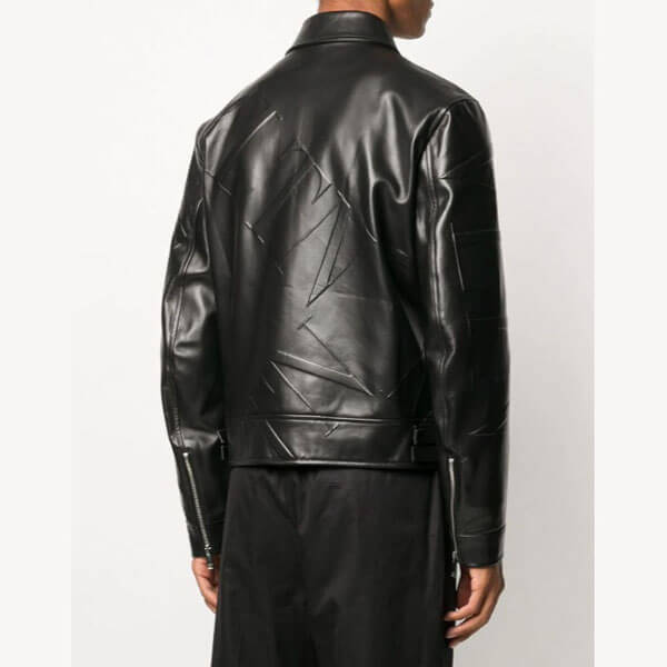 VALENTINO レザー ジャケット VLTN GRID SMOOTH LEATHER JACKET