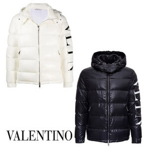 【送料込】VALENTINO VLTN ダウンジャケット 黒/白 2色 UV0CNA316SM0NI