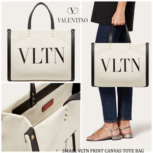 【VALENTINO GARAVANI】VLTN キャンバストート スモール ショッピング UW2B0D21FWBEX9