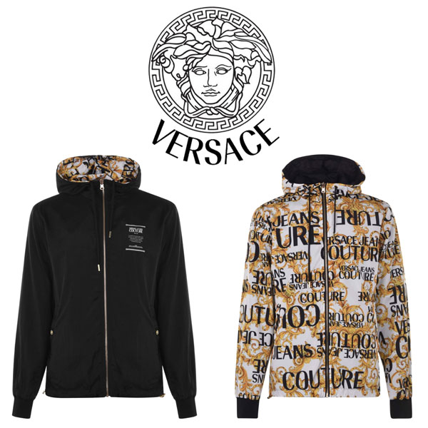 VERSACE ヴェルサーチ☆リバーシブル フード付ブルゾン☆