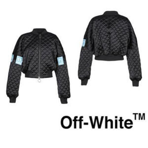 OFF-WHITE オフホワイト 偽物 TM ボンバージャケット レディース