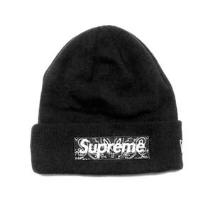 シュプリーム ニット 帽 偽物 シュプリームNEW ERA BOX LOGO BEANIE ブラッ