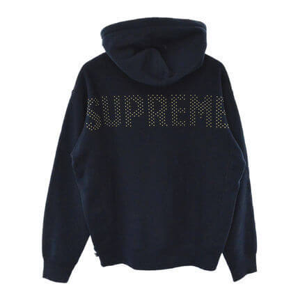 シュプリームパーカー偽物 コムデギャルソン パーカー Studded Hooded Sweatshirt