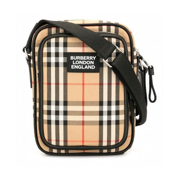 【バーバリー】Vintage Check and Leather Crossbody Bag 8023381