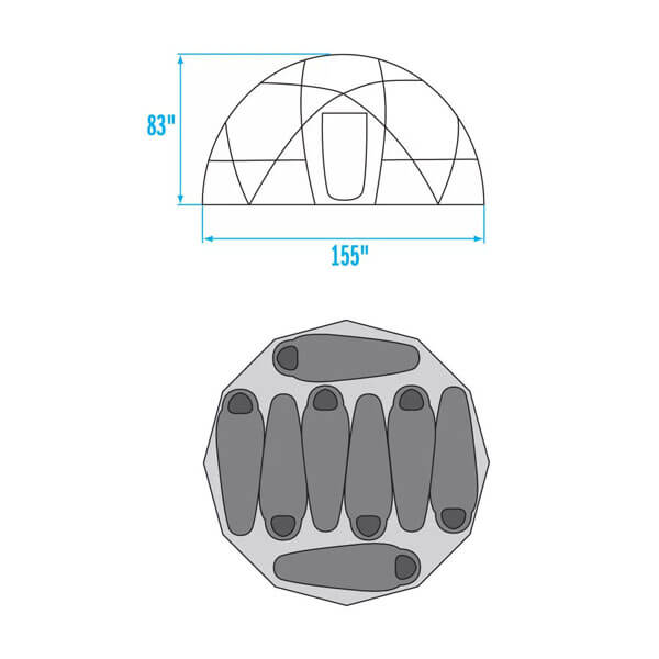 The North Face 【売り切れ続出 】ドーム型テントスーパーコピー 2-METER DOME 8人用/4シーズンテント A557