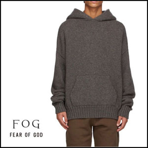 関税込★FEAR OF GOD★グレー ブラッシュ ニット フーディ