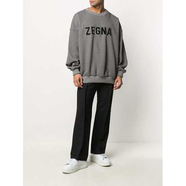 FEAR OF GOD x ZEGNA | GREY OVERSIZED SWEATSHIRT スウェット