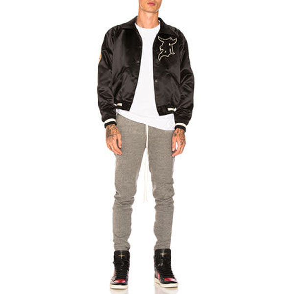 ★【FEAR OF GOD】サテン Satin Manuel Baseball コーチes Jacket