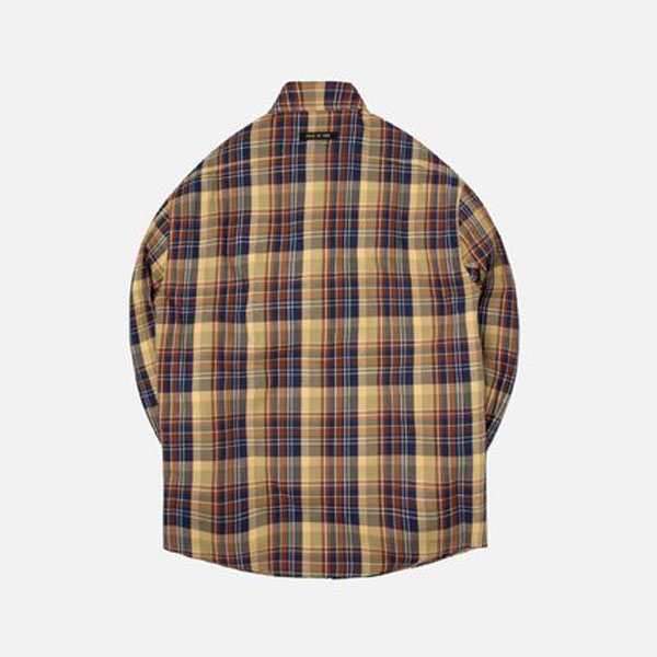 ☆国内発送 ☆FEAR OF GOD L/S PLAID BUTTON-UP YELLOW