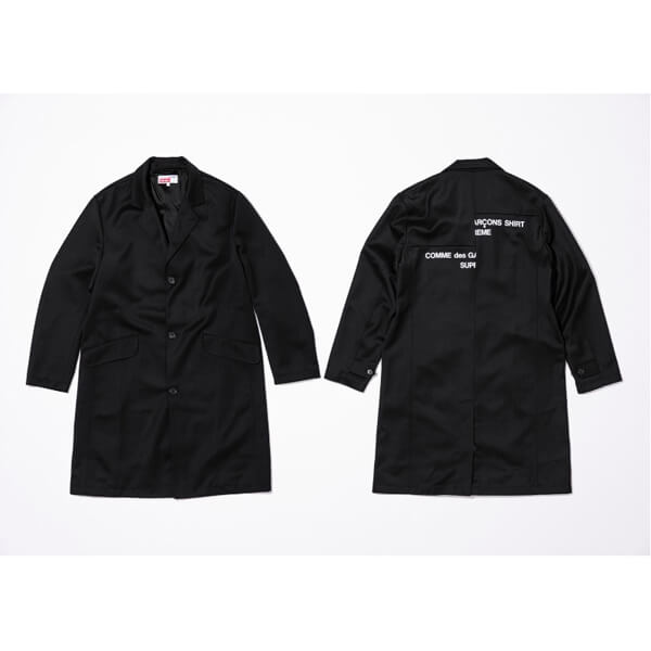 FW18 シュプリーム x Comme des Garcons Wool Blend Overcoatコピー