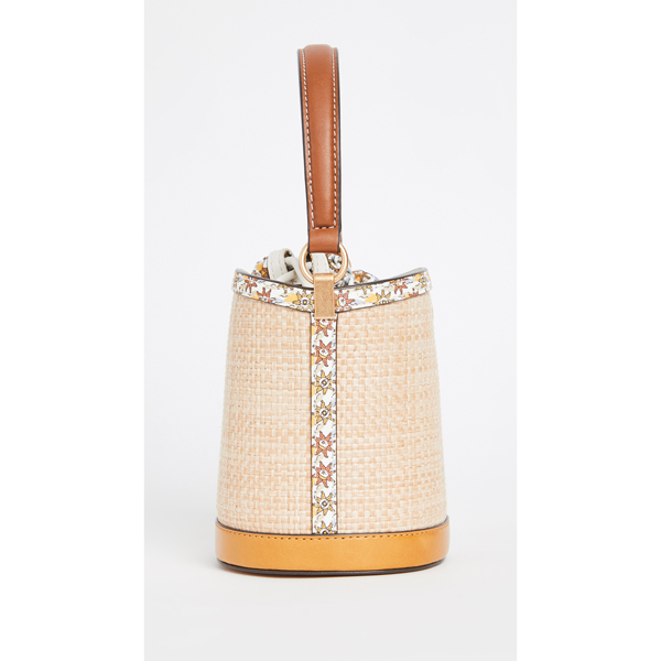 トリーバーチ★Robinson Straw Mini Bucket Bag