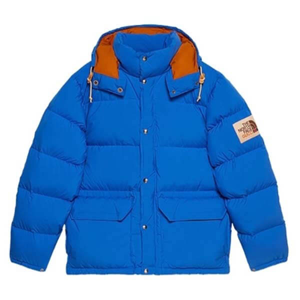 歴史的コラボ入手困難!グッチ×THE ノースフェイス BLUE DOWN JACKET