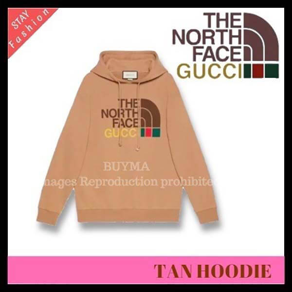 歴史的コラボ入手困難!グッチ×THE ノースフェイス TAN HOODIE