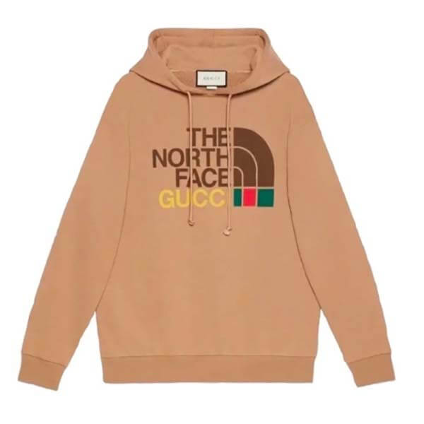 歴史的コラボ入手困難!グッチ×THE ノースフェイス TAN HOODIE