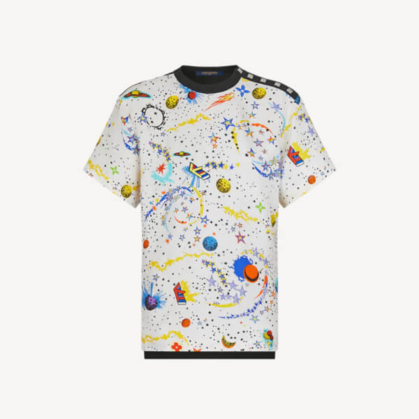 ルイヴィトン Tシャツ 偽物 ギャラクシー 21CR   シルク☆2色 1A8M7O