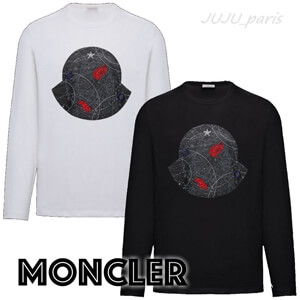 Moncler★2021SS★水牛刺繍入マキシロゴ長袖Tシャツ★関税送料込