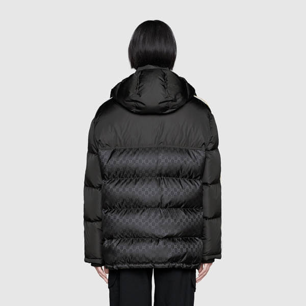 注目◇GG ジャカード Down Jacket◇グッチダウン ブラック