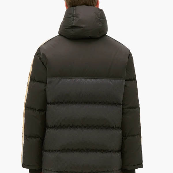 注目◇GG ジャカード Down Jacket◇グッチダウン ブラック