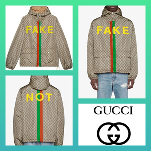 ★グッチ FAKE NOT  偽物 グッチ★プリントGGジャケット 636391ZAFKX7294