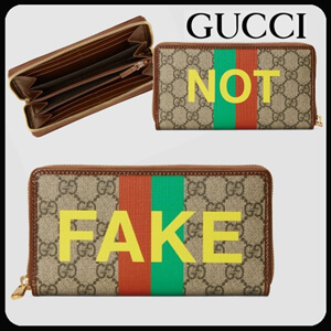 グッチ 財布 偽物 GGスプリーム FAKE/NOT ラウンドジップ 6361692GCAG8280