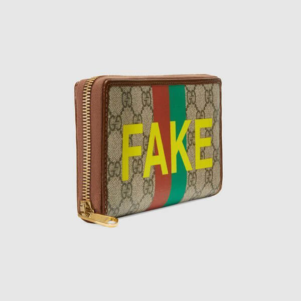 グッチ 財布 偽物 GGスプリーム FAKE/NOT ラウンドジップ 6361692GCAG8280