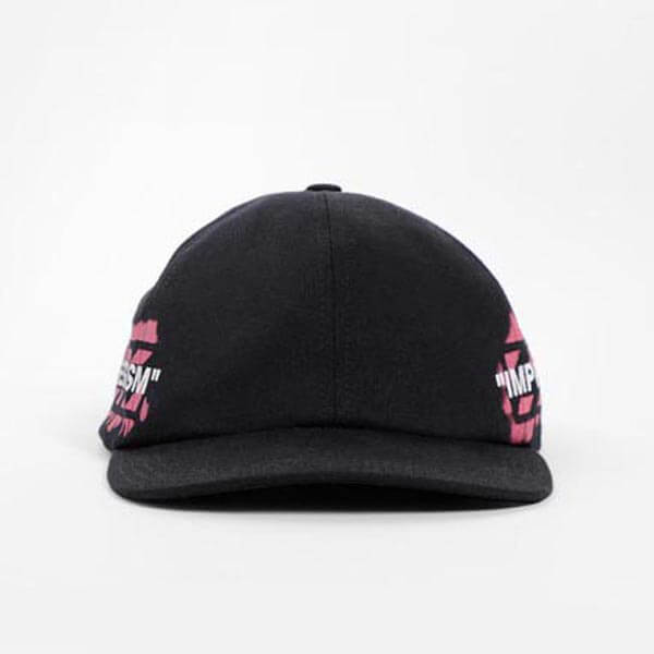 オフ ホワイト 偽物 キャップ OFF WHITE 19SS STENCIL BASEBALL CAP BLACK × FUCHSIA【OMLB008R194000151028】