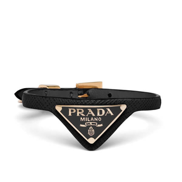 【PRADA】メタル三角ロゴ☆サフィアーノブレスレット*1IB309_053