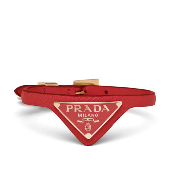 【PRADA】メタル三角ロゴ☆サフィアーノブレスレット*1IB309_053