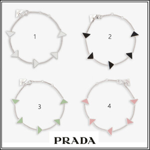海外限定【PRADA】プラダ ロゴトライアングル ブレスレット ４色