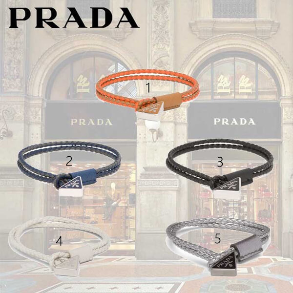 PRADA★ブレイドレザー ブレスレット