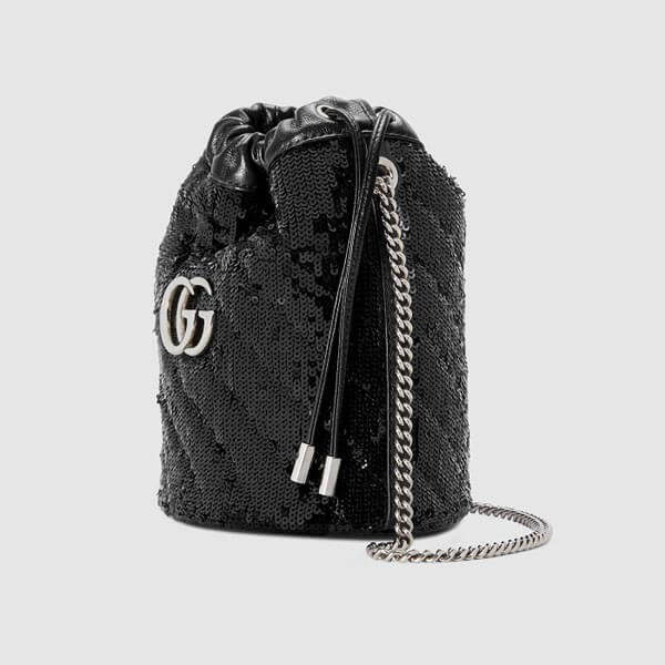 【グッチ】GG Marmont ダブルG ミニバケット スパンコールバッグコピー575163 9SYZP 5967