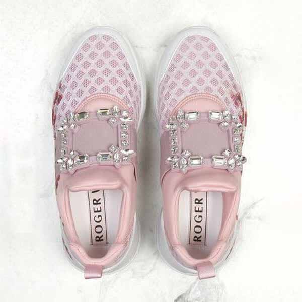 Roger Vivier 偽物 クリスタルバックル付き 花柄 Viv Run スニーカー 21030921