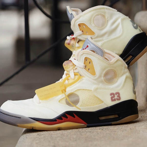 ナイキ× Off-White 偽物 / Air Jordan5 Sail エアジョーダン5 セイル