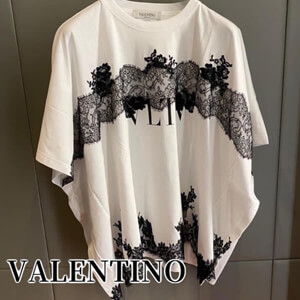 【VALENTINO】VLTN コットンジャージー Tシャツ 白VB3MG11B66C