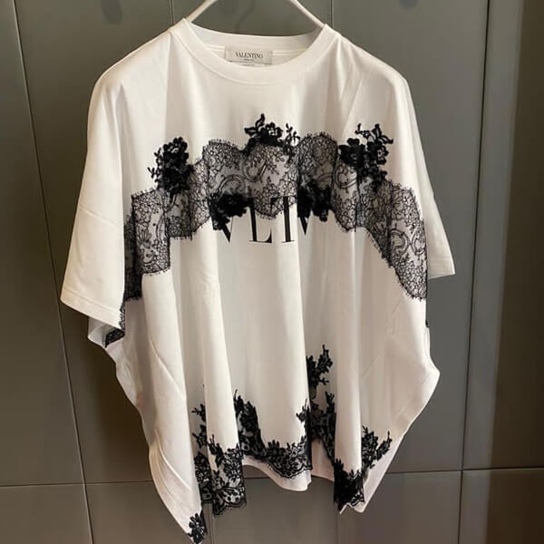 【VALENTINO】VLTN コットンジャージー Tシャツ 白VB3MG11B66C