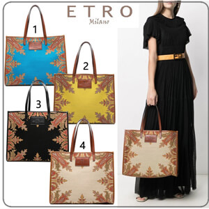 ETRO　ペイズリー ジャカード トートバッグ コピー