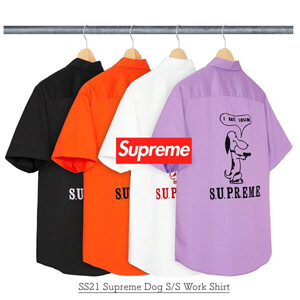 SS21 シュプリーム Dog S/S Work Shirt - シュプリーム ワークシャツ偽物
