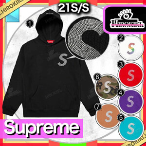 21SS /シュプリーム コピーSwarovski S Logo Hooded Sweatshirt Sロゴ