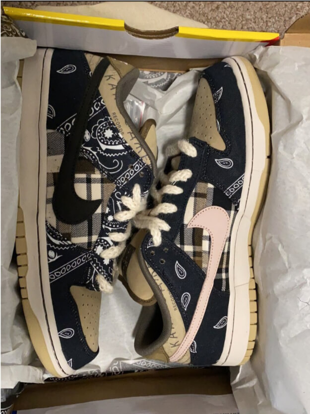 入手困難！お洒落に♪travis dunk 偽物 ナイキ スーパーコピー SB Dunk Low Travis Scott (Special Box)コラボ CT5053-001