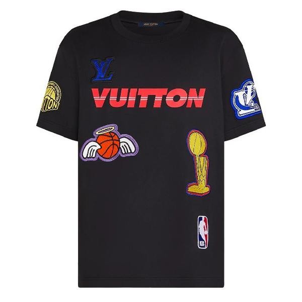 ルイヴィトン NBAコラボ 遊び心満載マルチロゴ Tシャツコピー21AW 1A8XEB