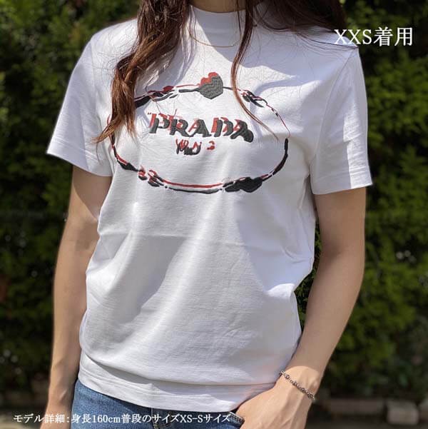 【プラダ】刺繍ロゴマークデザイン 半袖Tシャツ偽物 UJN555