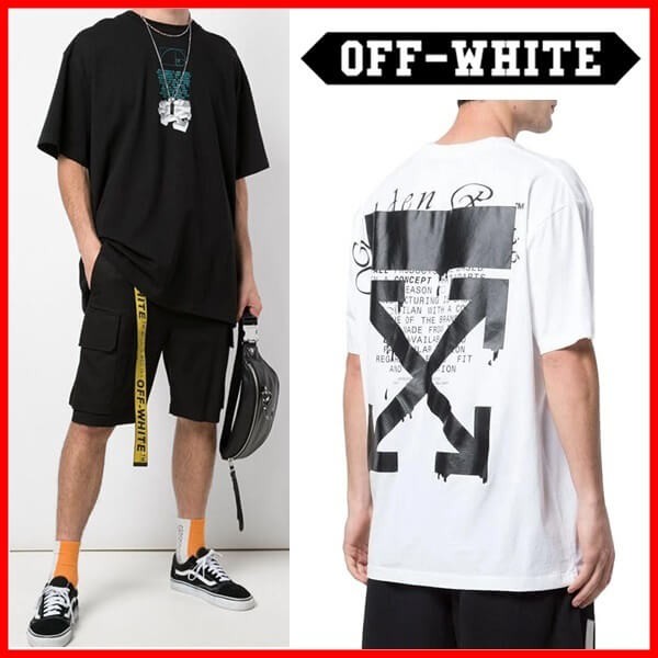 関税負担なし☆Off-White テープアローラウンド半袖Tシャツコピー OMAA038R201850050110