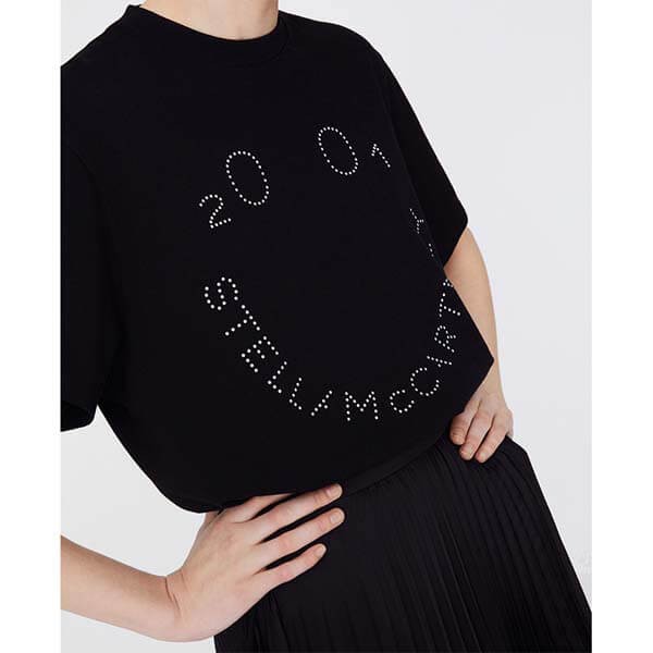 ステラマッカートニー_women /2001 ロゴスマイルTシャツコピー/2色【人気商品】