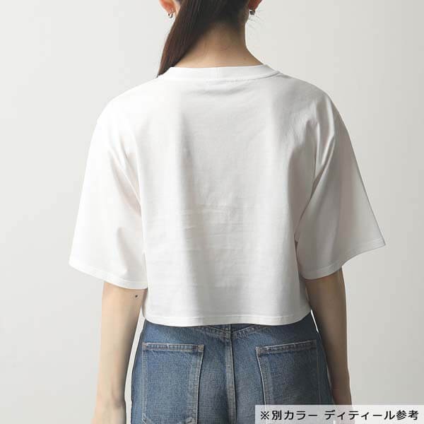 21SS【セリーヌ】クロップド 可愛いセリーヌTシャツ偽物 コットンジャージー