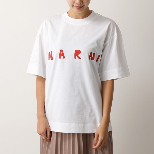 マルニ オーバーサイズ 半袖Tシャツコピー THJET49EPD SCQ87 レディース